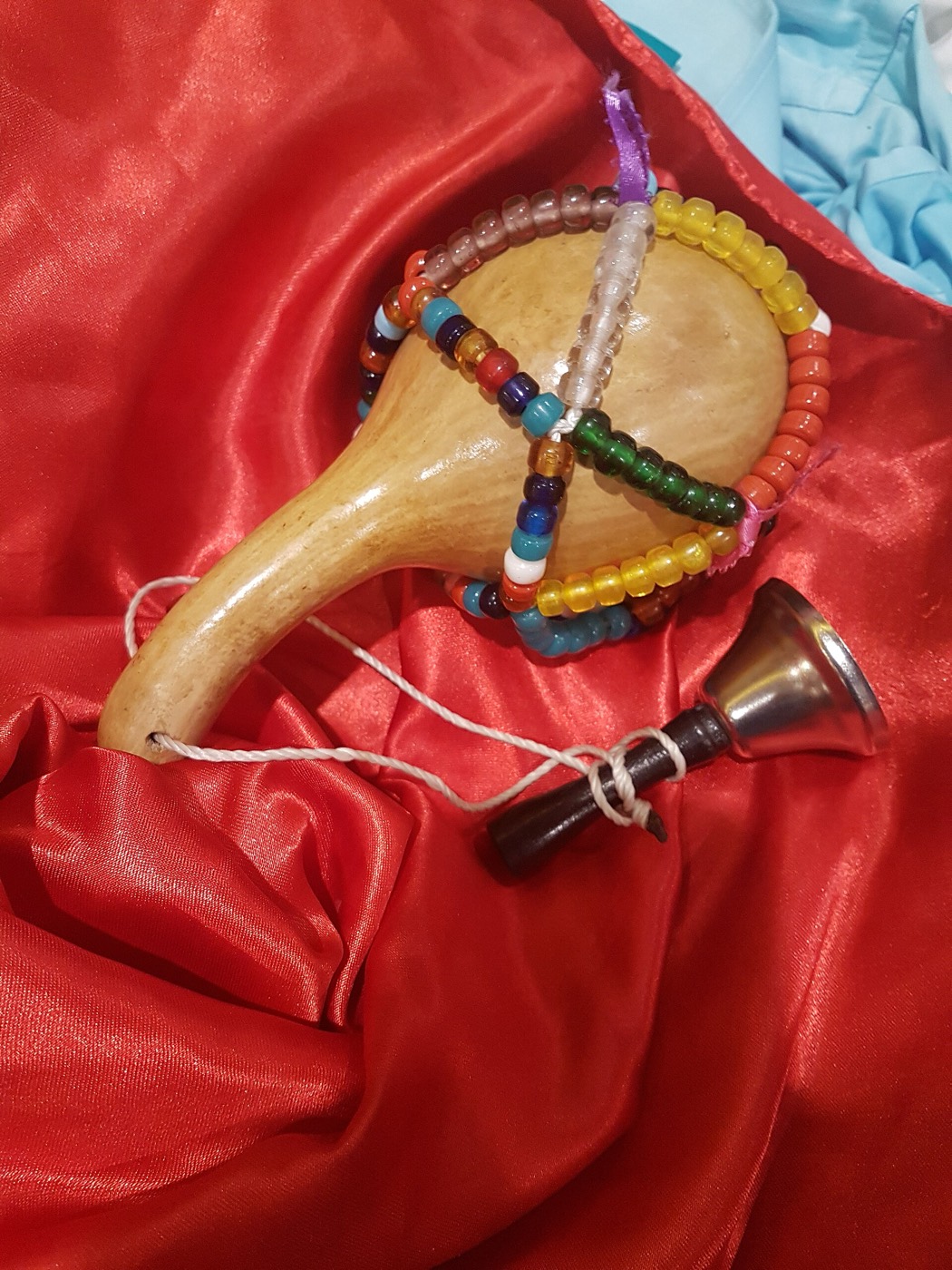 The asson, the beaded rattle of the Vodou priest.